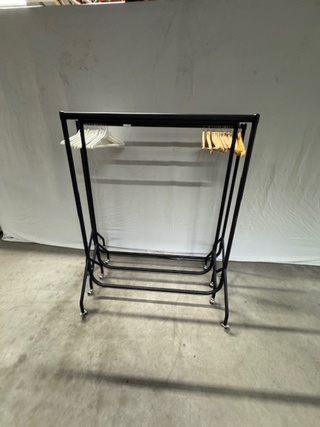 3x Garderoberek, zwart, demontabel